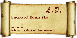 Leopold Dominika névjegykártya